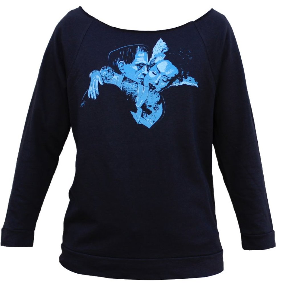 Undying Love Frankenstein & Bride Black Sweatshirt S-2XL NWT